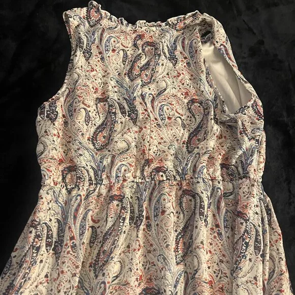 Indigo Rose Paisley Tiered Boho Maxi Dress 2X Plus - Picture 13 of 13